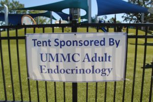 Image showing Tent Sponsored By UMMC Adult Endocrinology banner